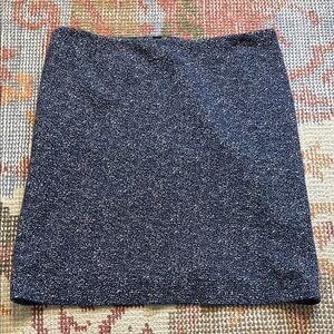 Akris Punto Blue Cotton Blend Lined Skirt Size 10